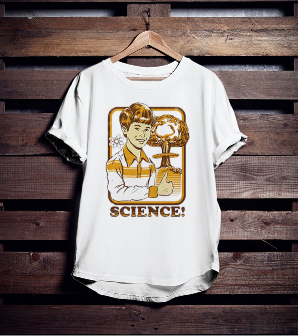Atomic Bomb Science Boy With Mushroom Cloud T-Shirt