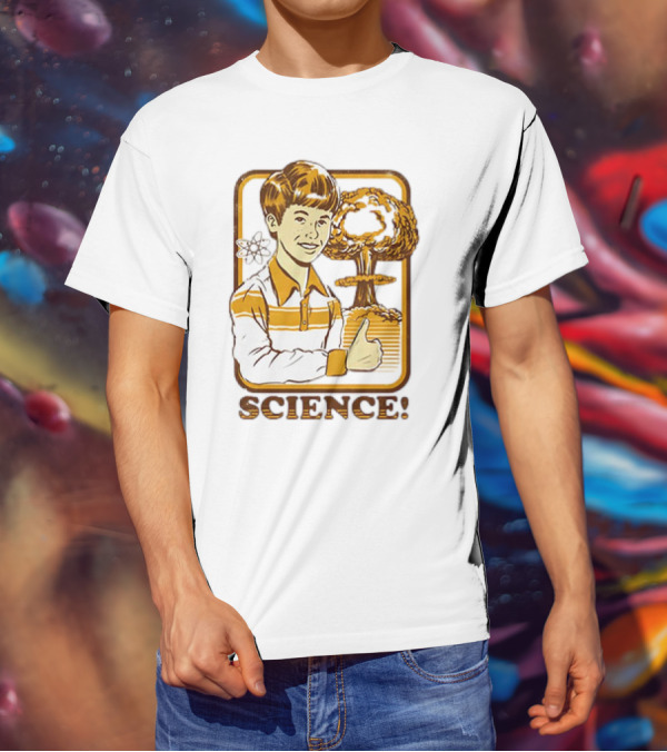Atomic Bomb Science Boy With Mushroom Cloud T-Shirt