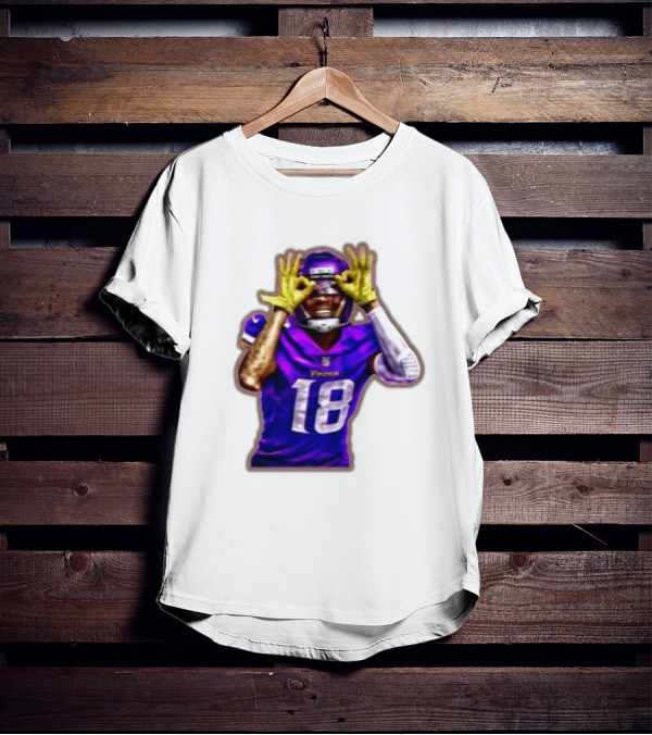 Football Minnesota Vikings Justin Jefferson Trippy Now U See Me T-Shirt