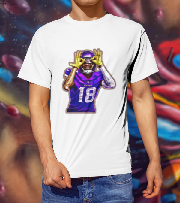 Football Minnesota Vikings Justin Jefferson Trippy Now U See Me T-Shirt