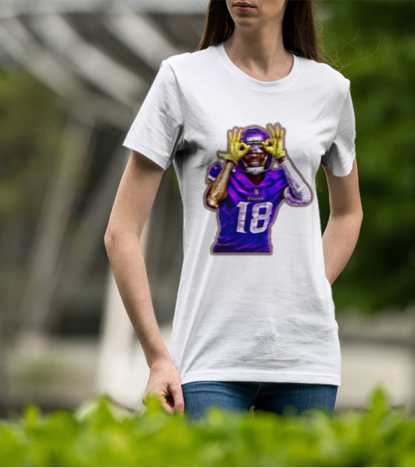 Football Minnesota Vikings Justin Jefferson Trippy Now U See Me T-Shirt