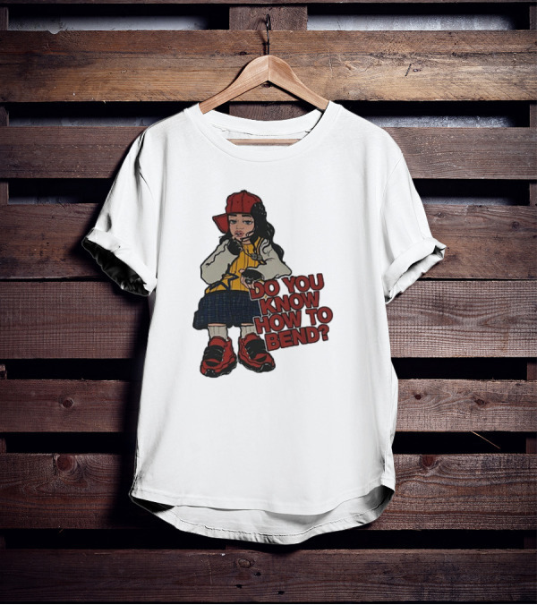 Do You Know How To Bend? Girl With Red Cap And Sneakers T-Shirt