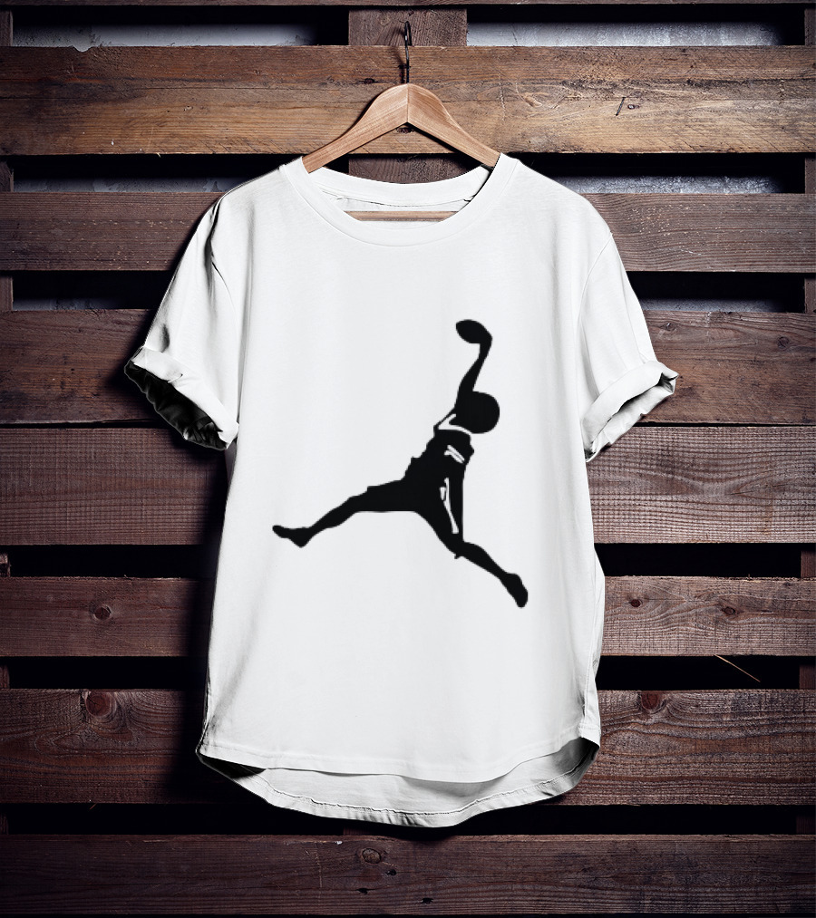 GW Catch Jump Silhouette Football Player T-Shirt