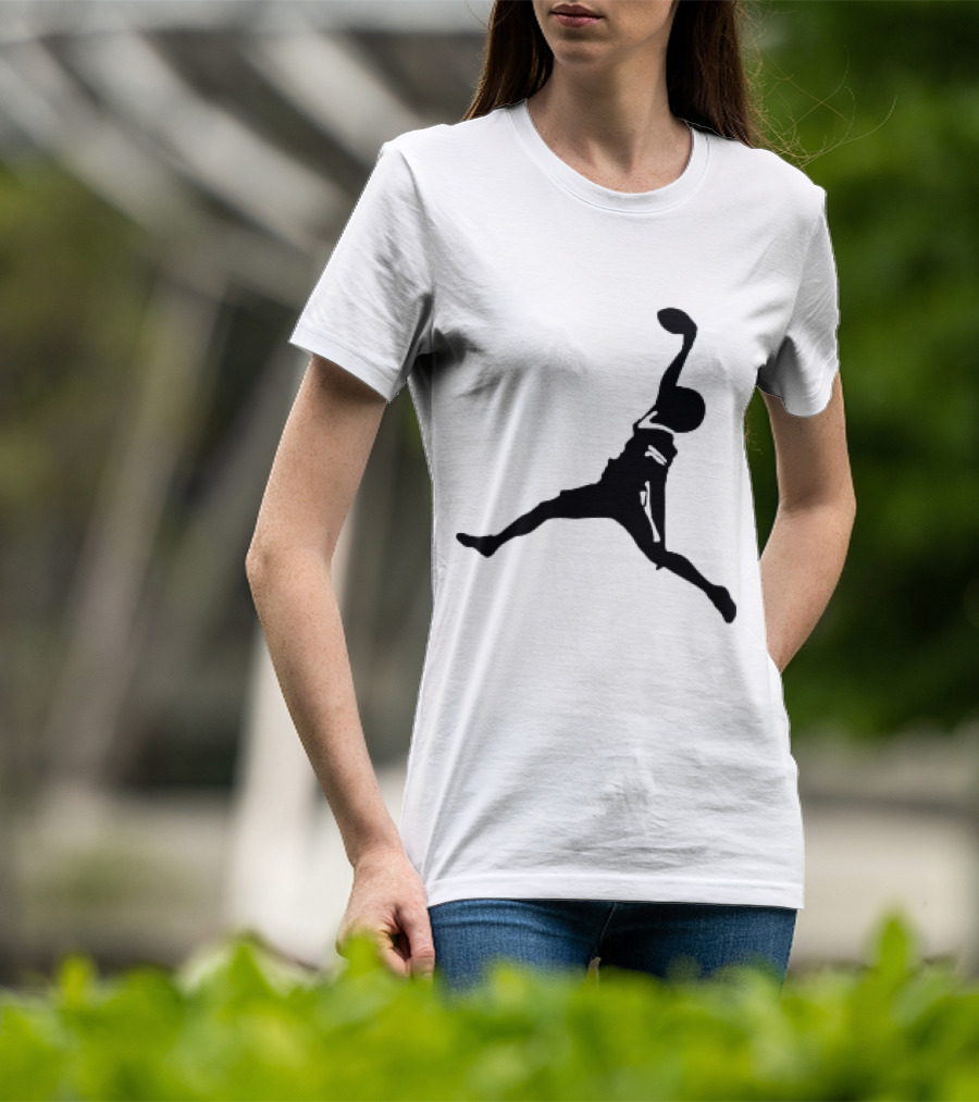 GW Catch Jump Silhouette Football Player T-Shirt