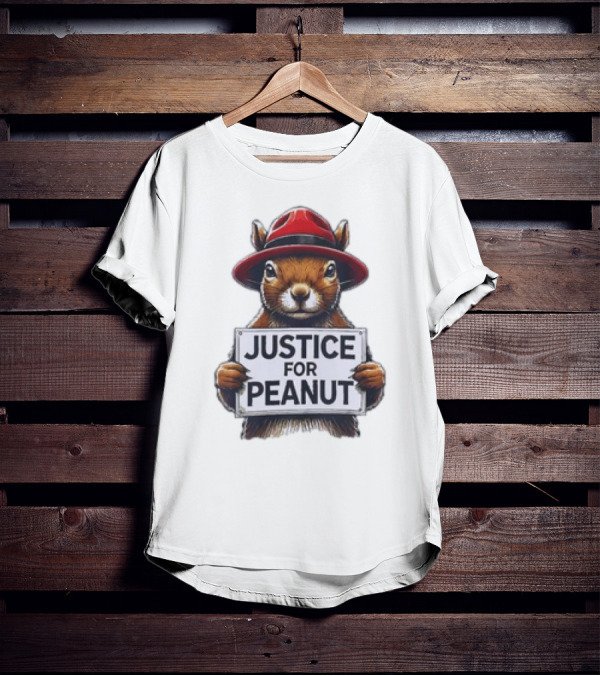 Justice For Peanut The Squirrel Red Hat Protest T-Shirt