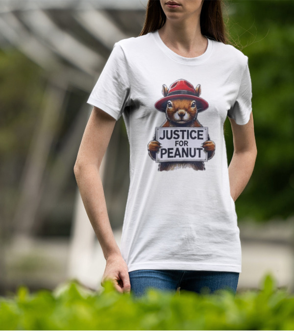 Justice For Peanut The Squirrel Red Hat Protest T-Shirt