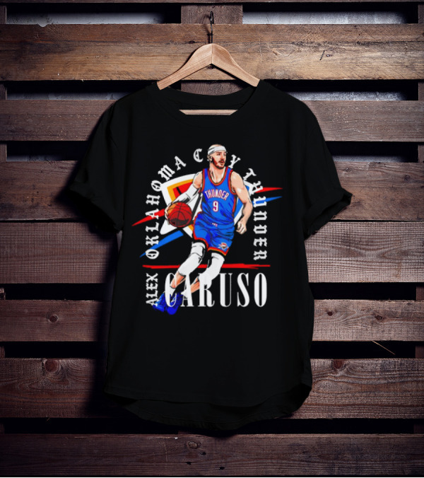 Alex Caruso Oklahoma City Thunder NBA Basketball Shield Vintage T-Shirt