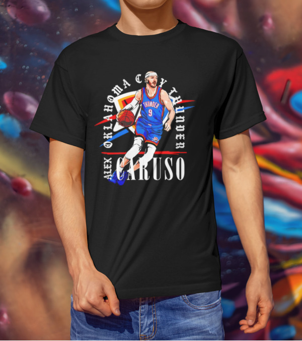 Alex Caruso Oklahoma City Thunder NBA Basketball Shield Vintage T-Shirt