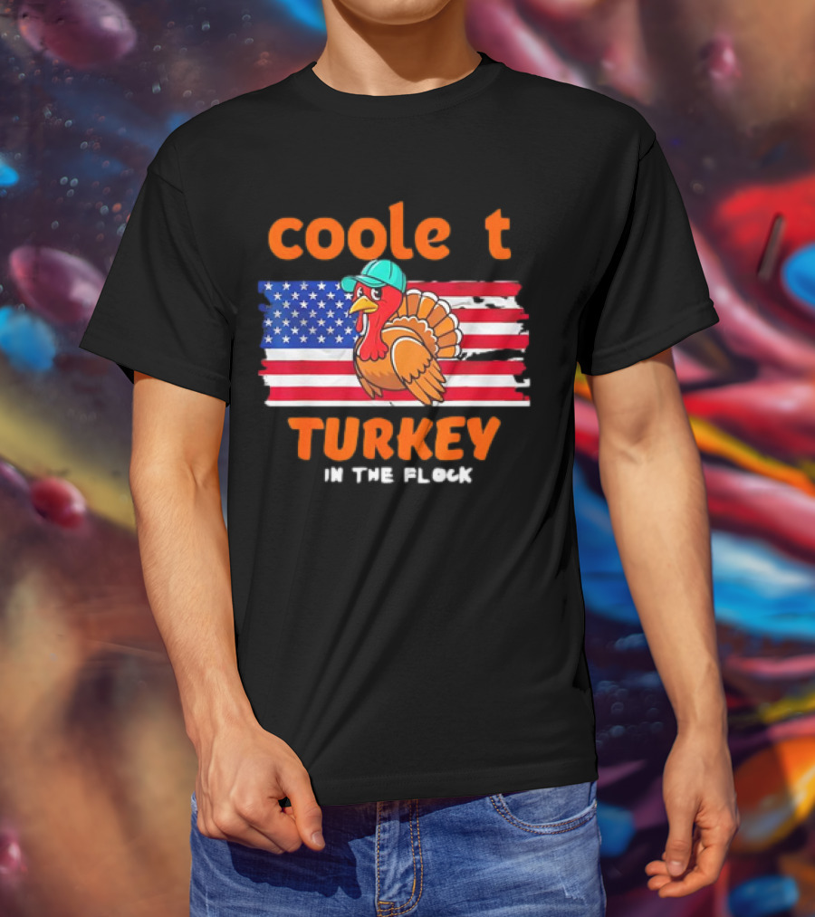 Cool Turkey USA Flag In The Flock T-Shirt