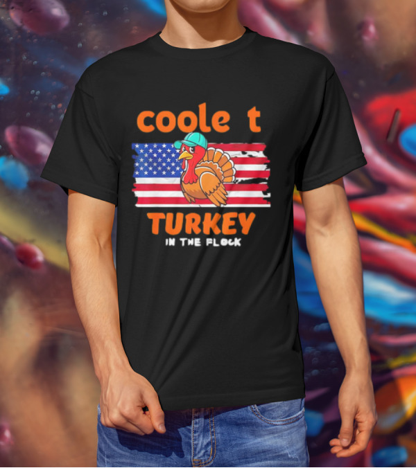 Cool Turkey USA Flag In The Flock T-Shirt