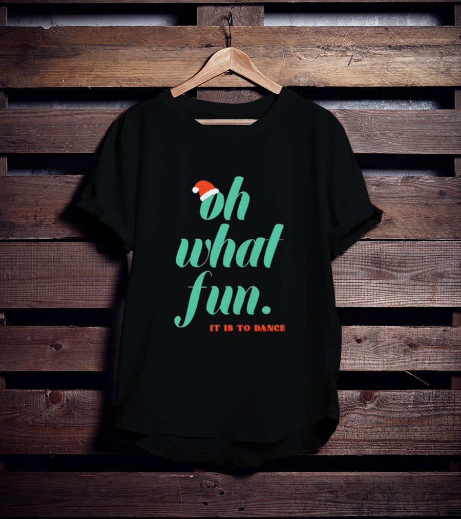 Hayley Erbert Oh What Fun It Is To Dance Christmas Santa Hat T-Shirt