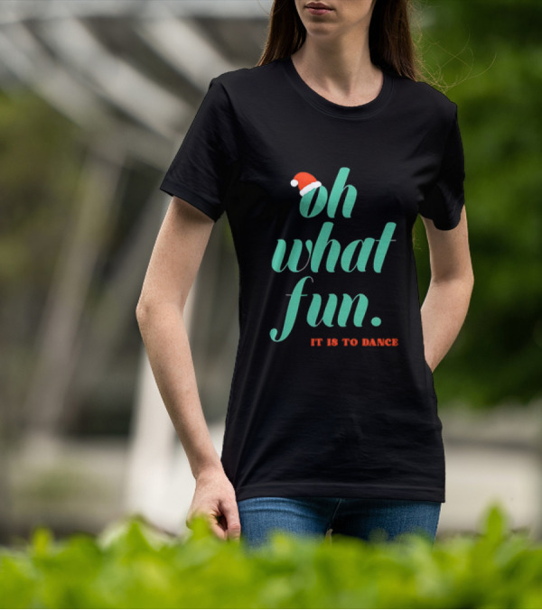 Hayley Erbert Oh What Fun It Is To Dance Christmas Santa Hat T-Shirt