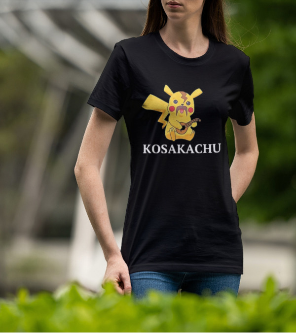 Kosakachu Pikachu Playing Guitar With Moustache T-Shirt