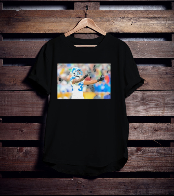 Lions Brian Branch Gesture Iconic Football Action T-Shirt