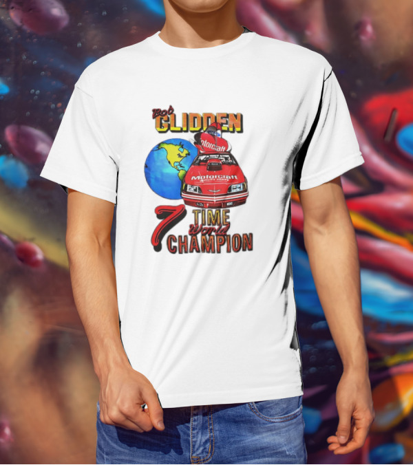 Bob Glidden Motorcraft Racing 7 Time World Champion T-Shirt
