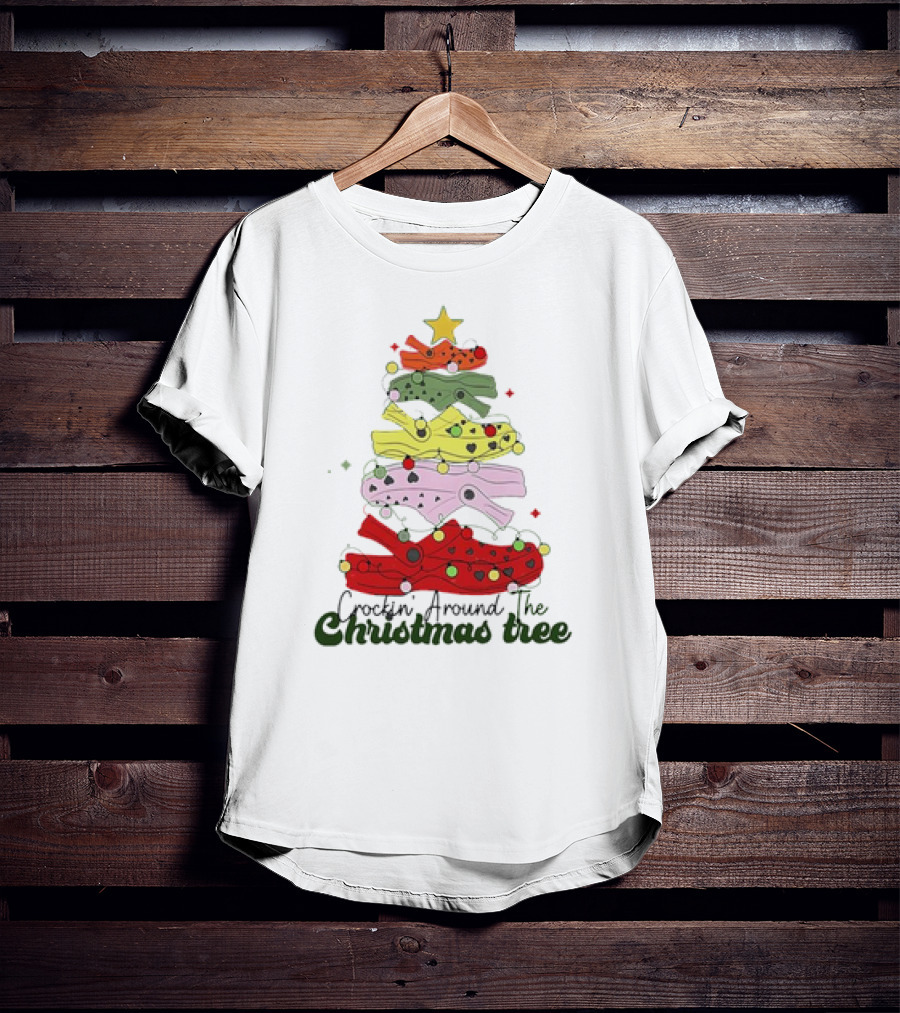 Crockin' Around The Christmas Tree Crocs Holiday T-Shirt