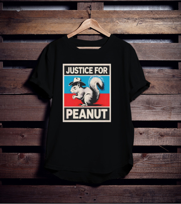 Justice For Peanut The Squirrel Pnut Retro Iconic T-Shirt