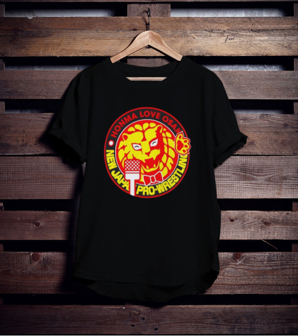 Honma Love Osaka New Japan Pro-Wrestling Lion Mark T-Shirt