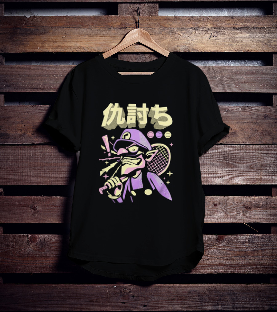 Waluigi Vengeance Tennis Anime Kanji T-Shirt