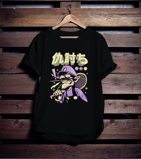 Waluigi Vengeance Tennis Anime Kanji T-Shirt