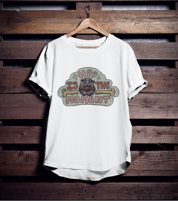 Hpp Is The Moment Hippo With Bones And Sparkles T-Shirt