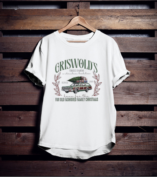 Griswold's Tree Farm A Christmas Tradition Fun Old Fashioned Family Christmas Since 1989 Vintage Retro T-Shirt