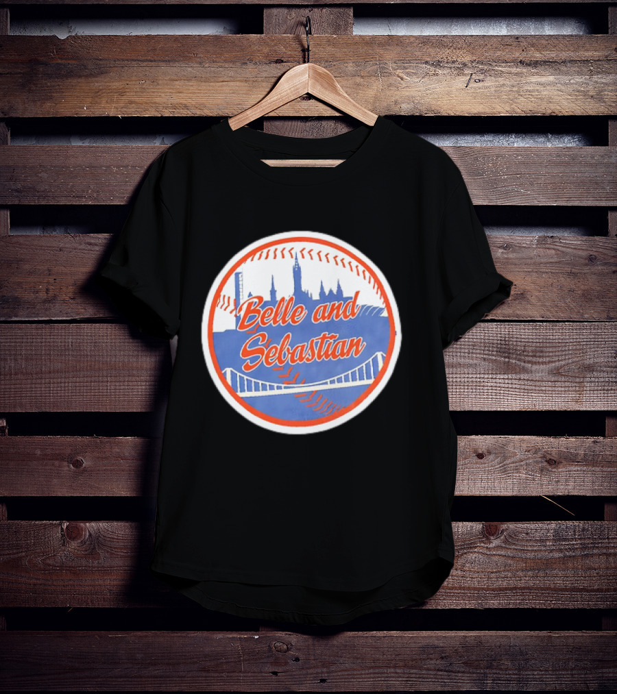 Belle And Sebastian New York Mets Skyline Baseball Bridge T-Shirt