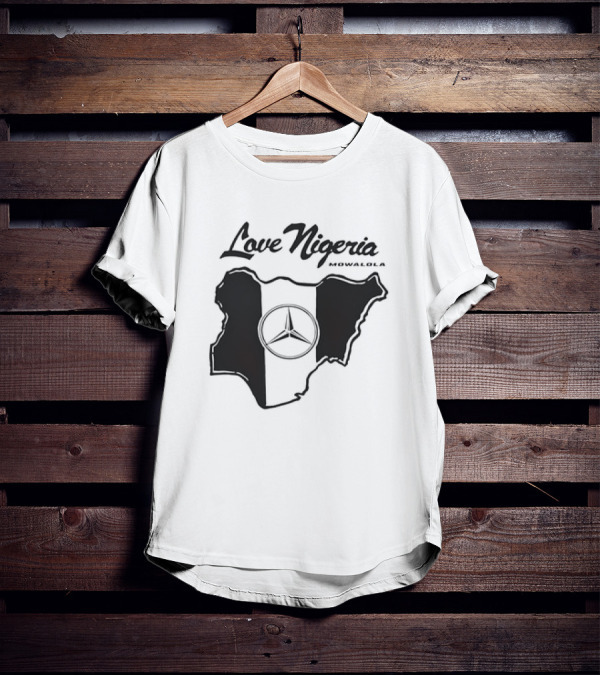 Love Nigeria Mowalola Mercedes Logo Map T-Shirt