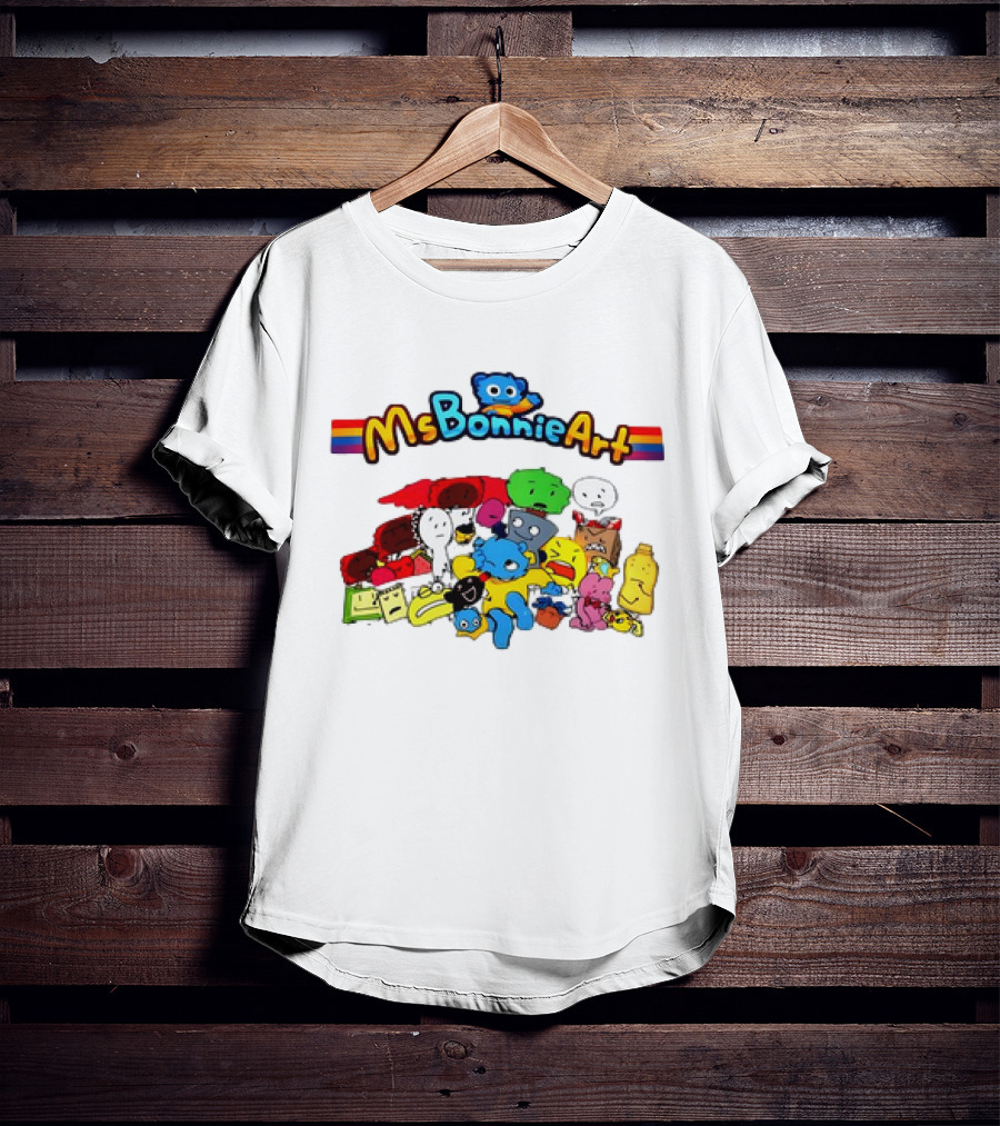 Ms Bonnie Art Colorful Character Collection Illustrator And Voice Actor T-Shirt