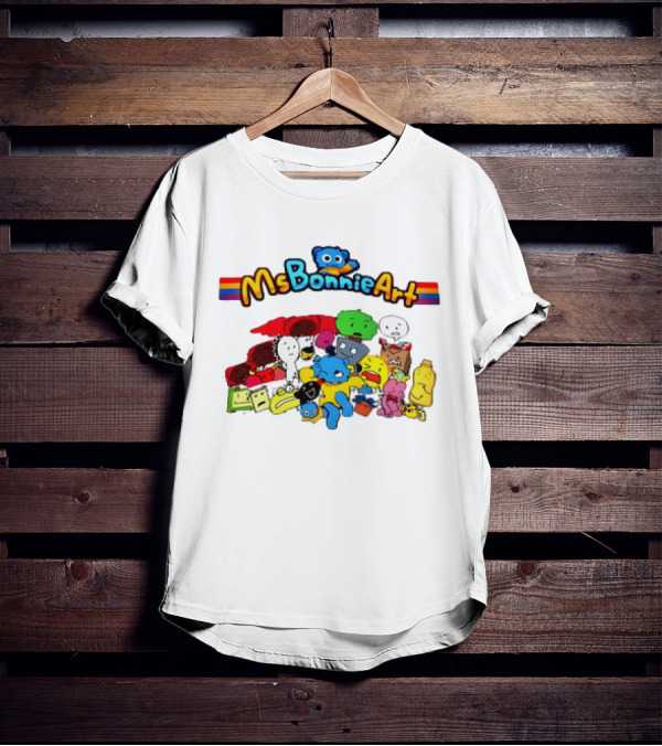 Ms Bonnie Art Colorful Character Collection Illustrator And Voice Actor T-Shirt
