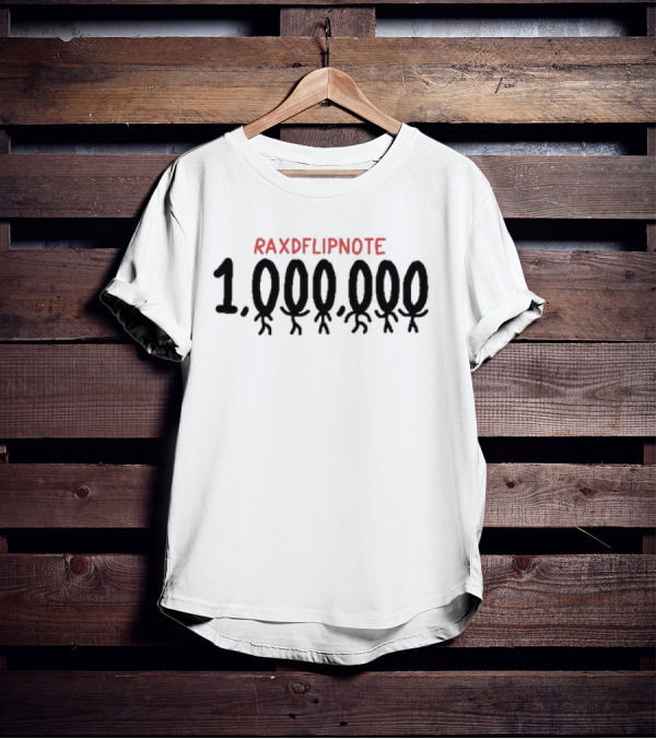Raxdflipnote 1,000,000 Stick Figure T-Shirt