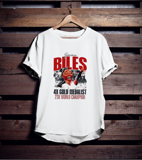 Simone Biles 4X Gold Medalist 23X World Champion Caricature T-Shirt