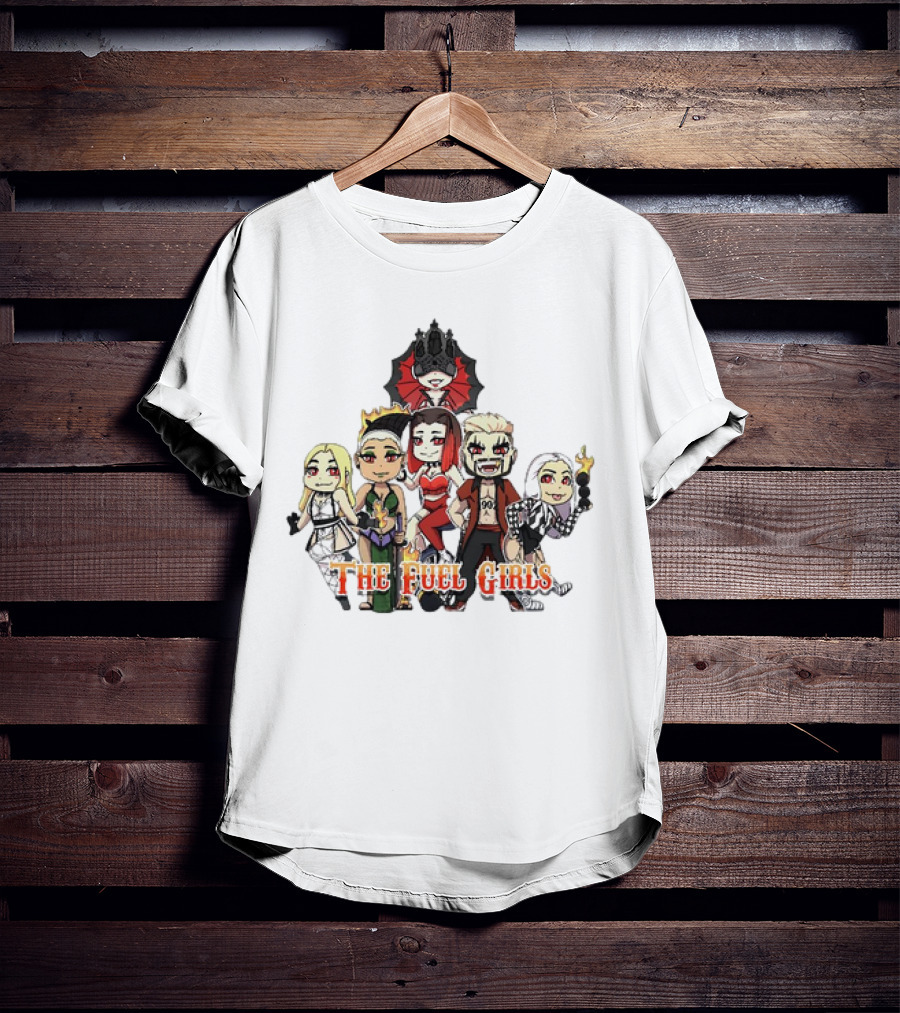 The Fuel Girls Team Classic Cartoon Characters T-Shirt