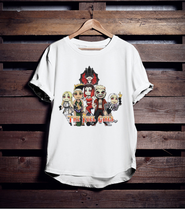The Fuel Girls Team Classic Cartoon Characters T-Shirt