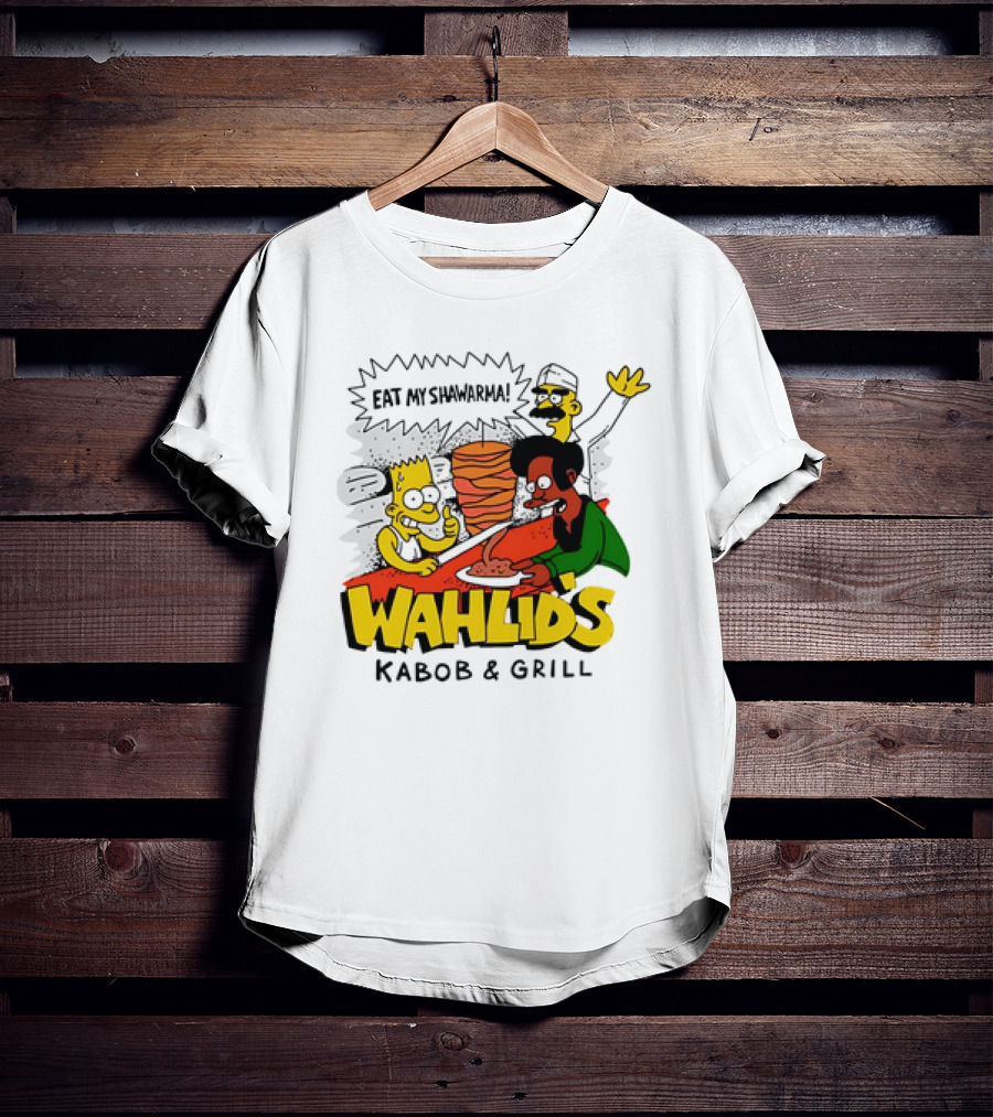 The Simpsons Wahlid's Eat My Shawarma Kabob And Grill T-Shirt