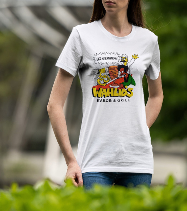 The Simpsons Wahlid's Eat My Shawarma Kabob And Grill T-Shirt