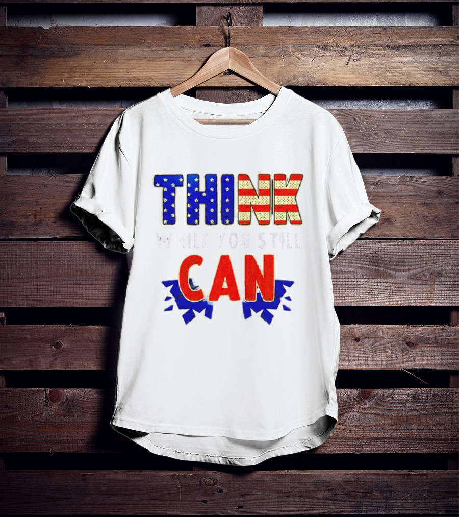 Think CAN American Flag Stars Stripes T-Shirt