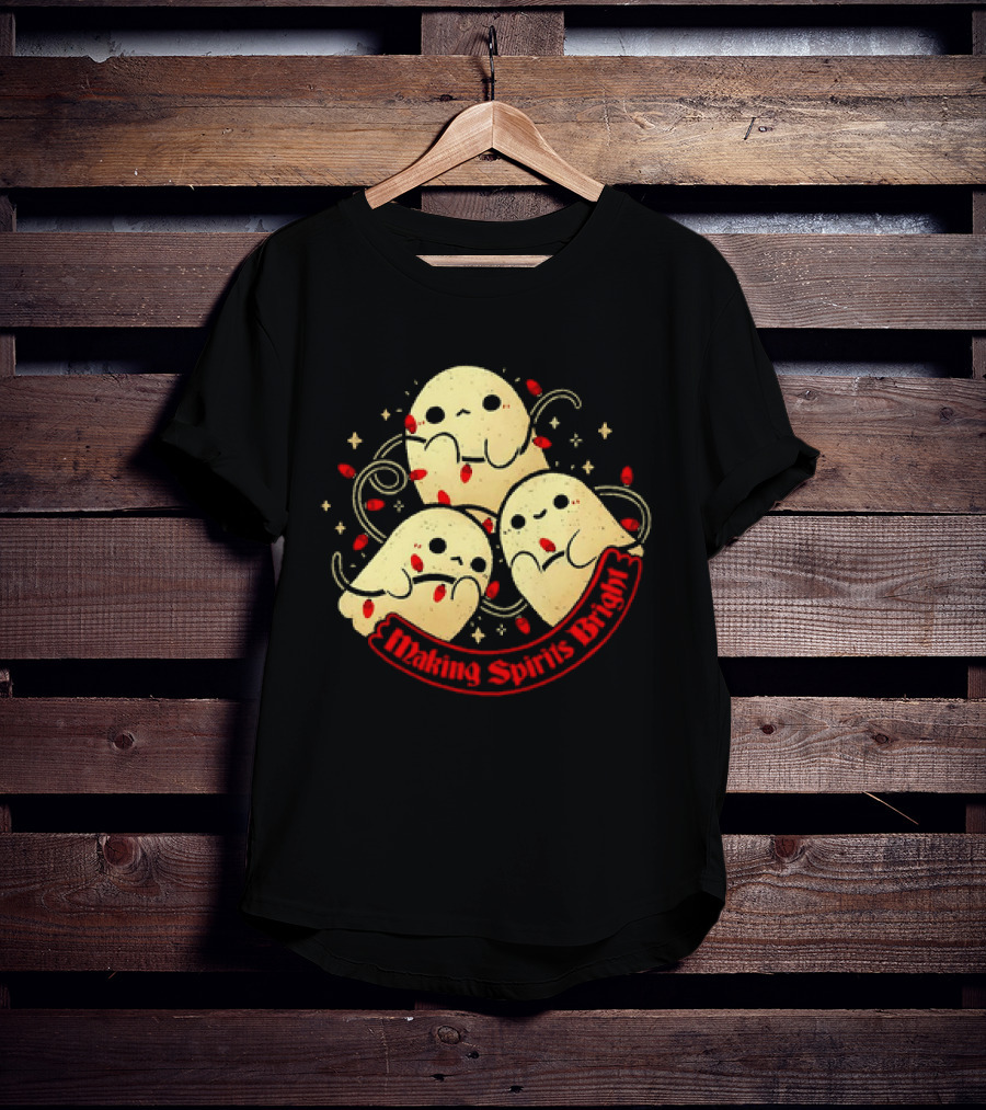 Making Spirits Bright Cute Ghosts T-Shirt
