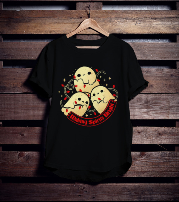 Making Spirits Bright Cute Ghosts T-Shirt
