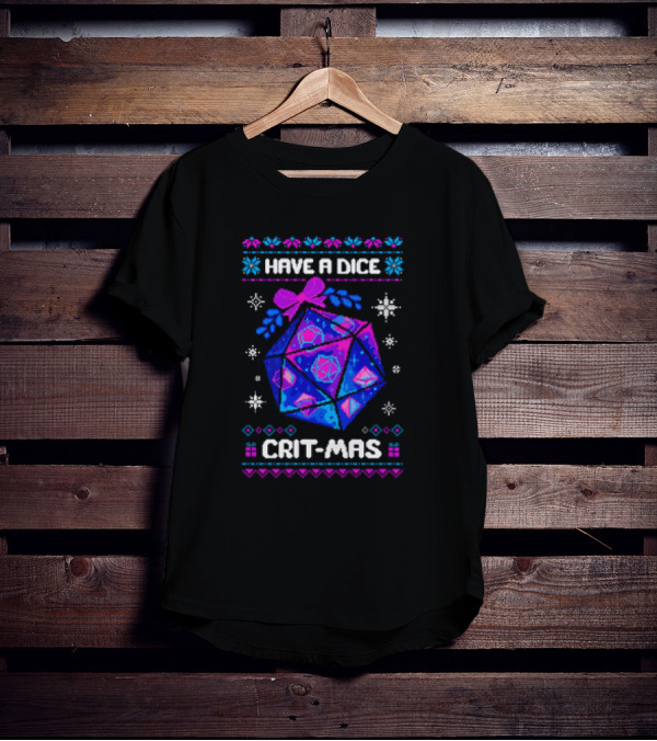 Have A Dice Crit-Mas Christmas D20 T-Shirt