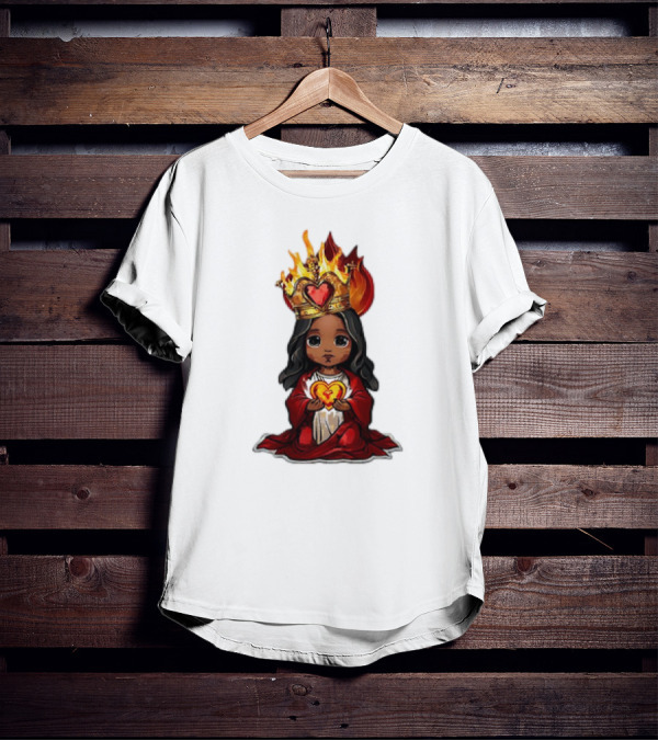 Santo Nino Icon With Flaming Heart And Crown In Philippines T-Shirt