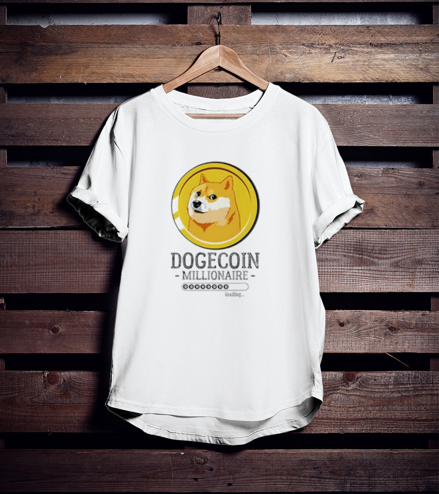 Dogecoin Millionaire Loading Hodl Doge Coin Crypto Meme T-Shirt