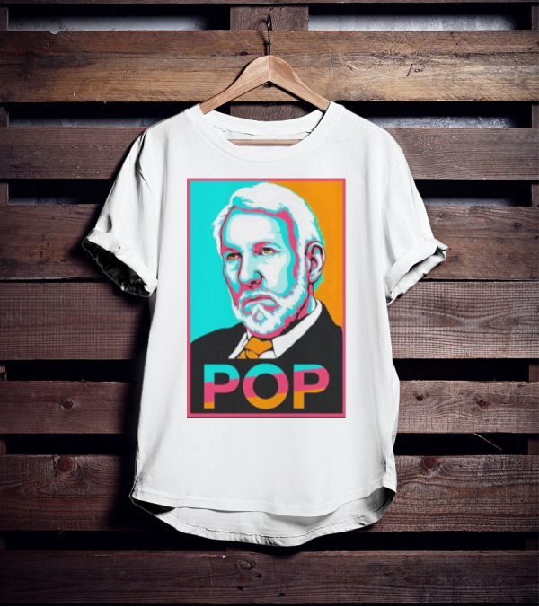 Raul Dominguez Jr Pop Retro Gregg Popovich T-Shirt