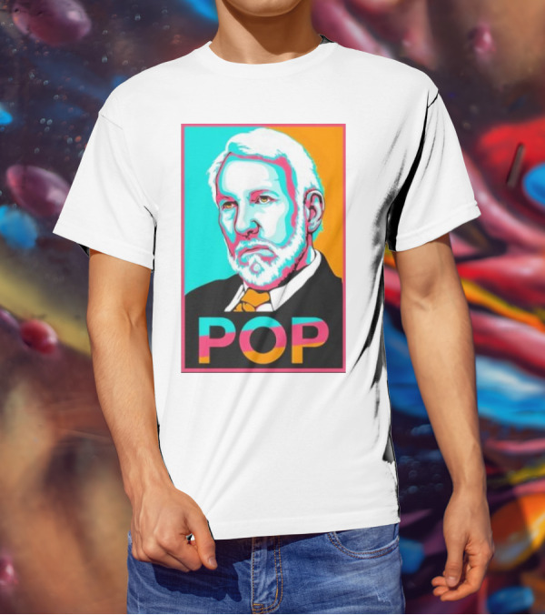 Raul Dominguez Jr Pop Retro Gregg Popovich T-Shirt