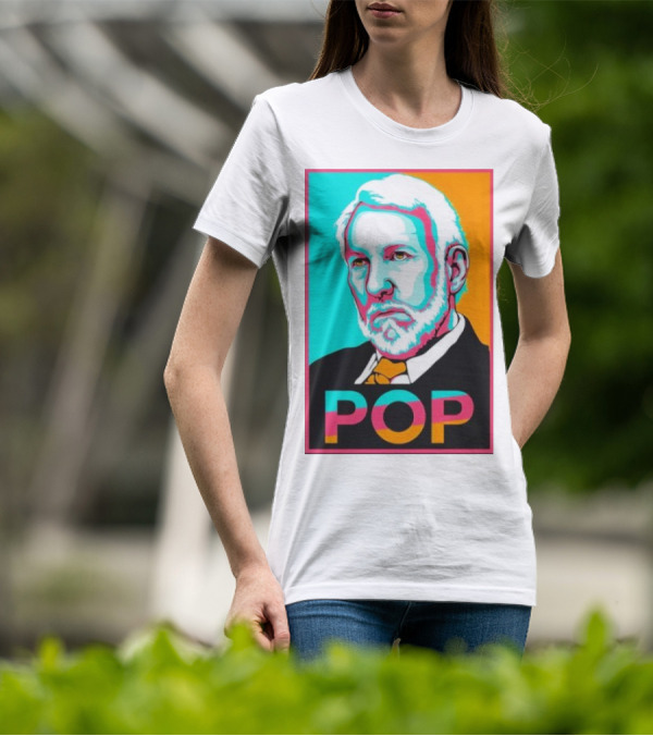 Raul Dominguez Jr Pop Retro Gregg Popovich T-Shirt