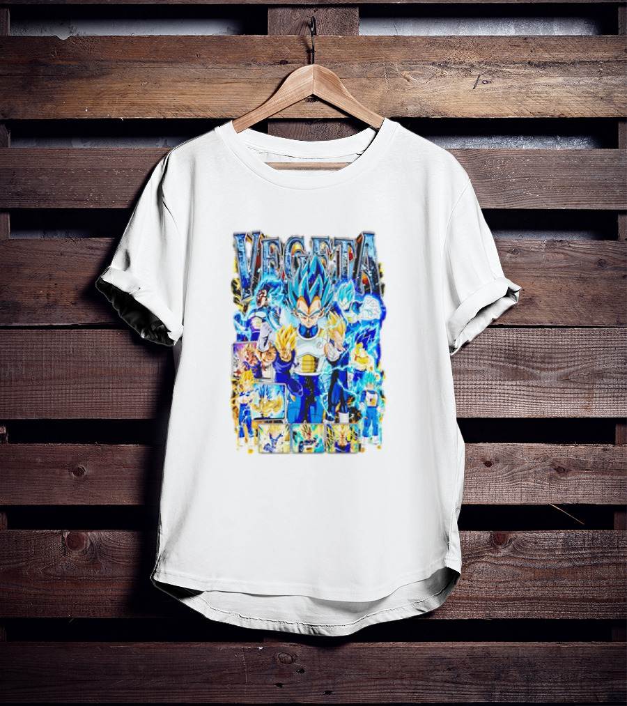 Vegeta Dragon Ball Anime Super Saiyan Blue Power Forms T-Shirt