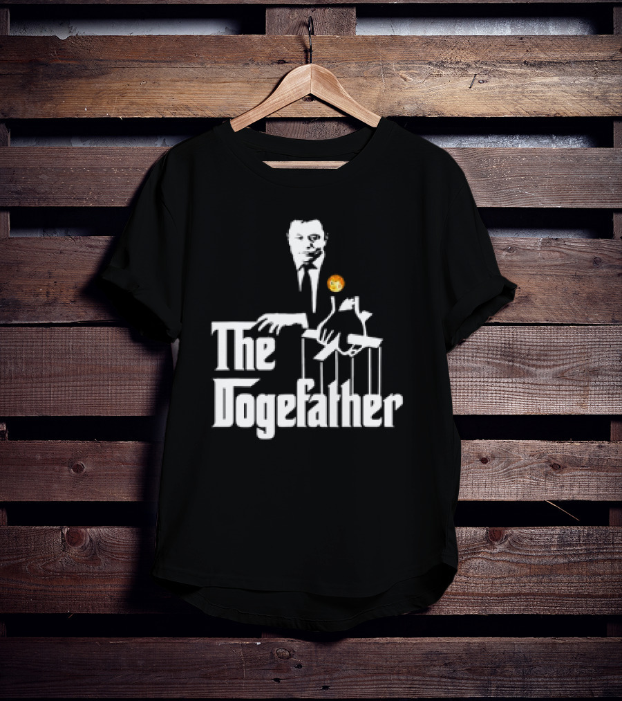 The Dogefather Elon Musk With Puppet And Doge Coin T-Shirt