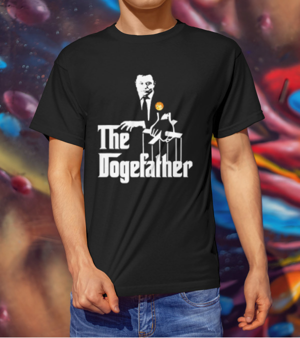 The Dogefather Elon Musk With Puppet And Doge Coin T-Shirt