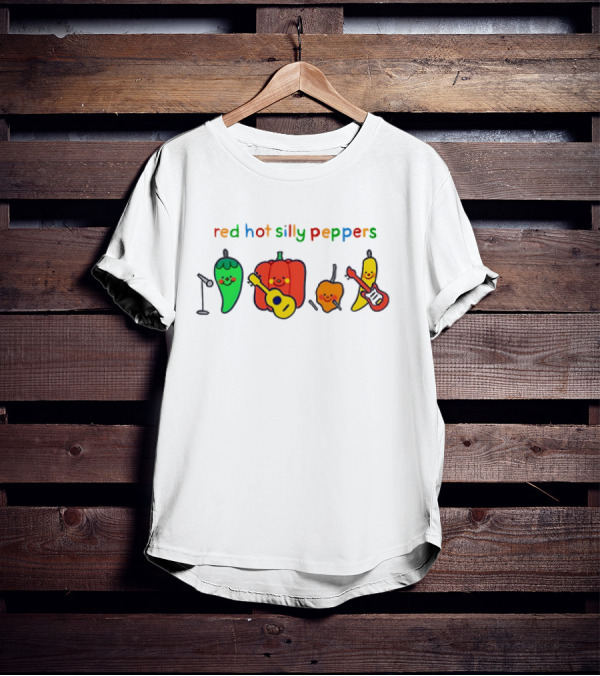 Red Hot Silly Peppers Cute Vegetable Band T-Shirt
