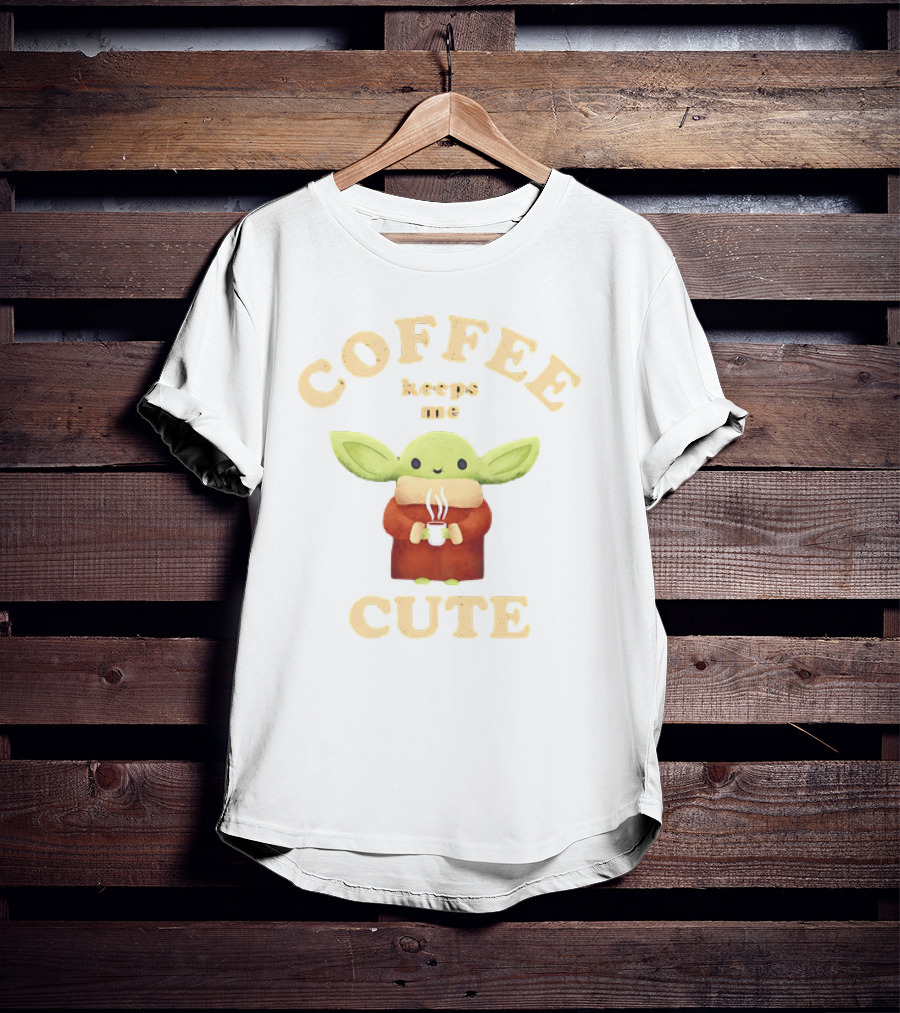 Coffee Keeps Me Cute Baby Yoda T-Shirt